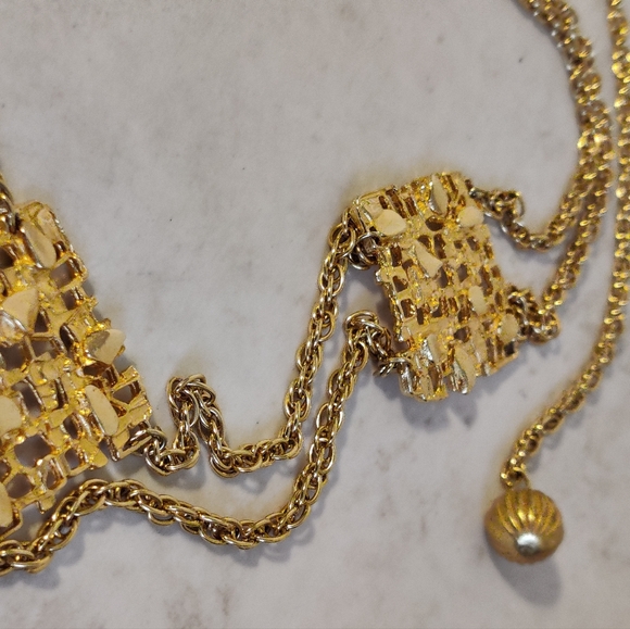 Vintage Modernist Brutalist Plate Chain Belt - Picture 9 of 11